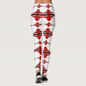 Éléments Art déco dans les leggings rouges profond (Dos)