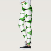 Éléments Art déco dans les leggings verts profonds (Gauche)