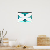 Éléments Art déco dans Poster vert turquoise (Cuisine)