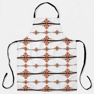 Éléments Art déco dans tablier orange pastel