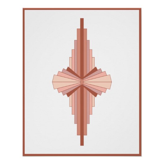 Éléments Art déco dans une palette d'or rose (Devant)