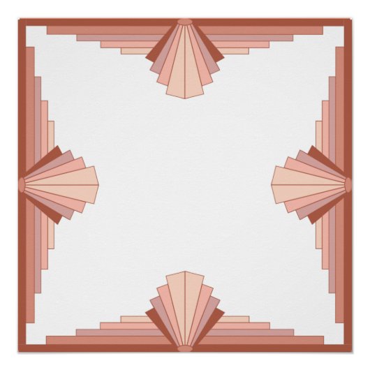 Éléments Art déco dans une palette d'or rose (Devant)