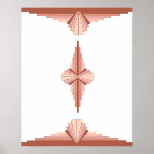 Éléments Art déco dans une palette d'or rose (Devant)