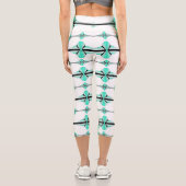 Eléments Art déco en leggings capri vert clair (Verso)