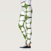 Éléments Art déco en leggings vert mousse (Gauche)