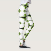 Éléments Art déco en leggings vert mousse (Droite)
