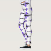 Éléments Art déco en leggings violets pastel (Gauche)