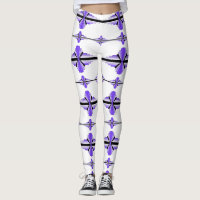 Éléments Art déco en leggings violets pastel