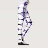 Éléments Art déco en leggings violets pastel (Droite)