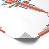 Éléments Art déco en or rose, brun & bleu (Coin)