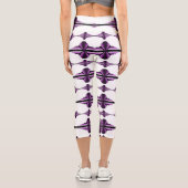 Eléments Art déco en prune foncée capri leggings (Verso)
