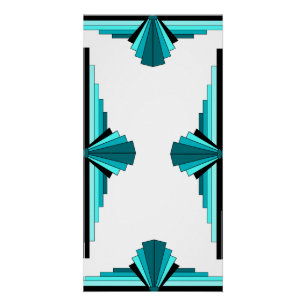 Éléments Art déco en vert turquoise
