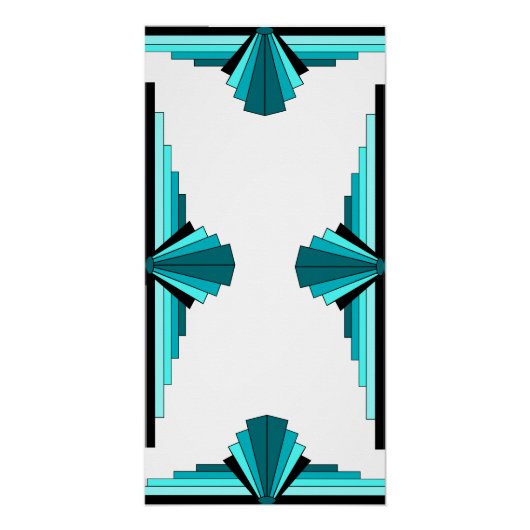 Éléments Art déco en vert turquoise (Devant)
