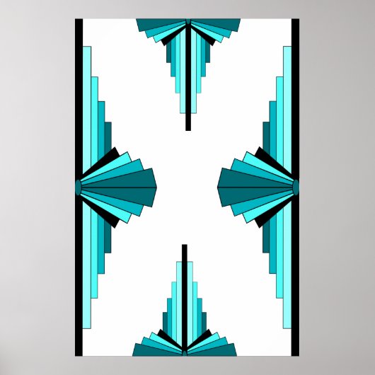 Éléments Art déco en vert turquoise (Devant)