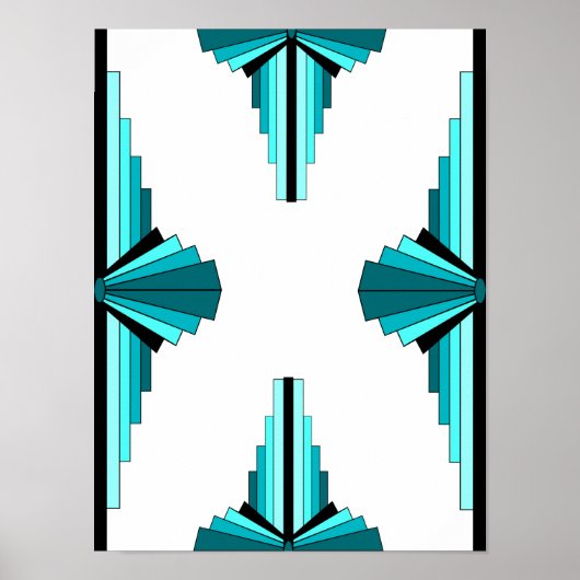 Éléments Art déco en vert turquoise (Devant)