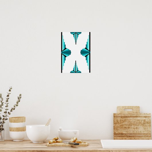 Éléments Art déco en vert turquoise (Cuisine)