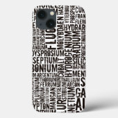 Éléments chimiques... Coque iphone en bois sculpté (Verso)