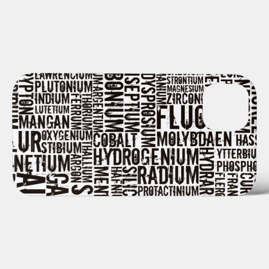 Éléments chimiques... Coque iphone en bois sculpté (Verso (horizontal))