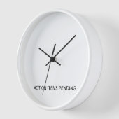Éléments d'action en attente | Horloge murale indu (Angle)