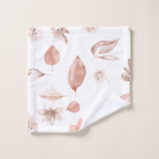 Éléments d'aquarelle peints à la main dans les cou (Gant de toilette)