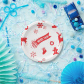 Éléments de assiettes en papier blanc de Noël (Fête)