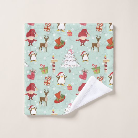 Éléments de Noël Elfes rennes (Gant de toilette)