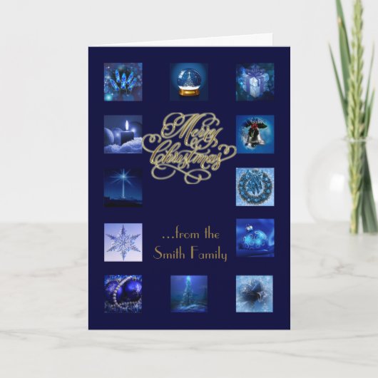 Éléments de Noël Joyeux Noël Carte de voeux (Devant)