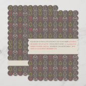 Éléments de Noël Motif Invitation de fête de vacan (Devant / Derrière)