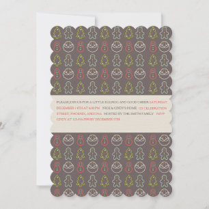 Éléments de Noël Motif Invitation de fête de vacan