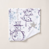 Éléments de Noël Sketch de Snowman (Gant de toilette)
