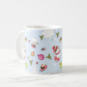 Éléments de Noël Snowman Motif café Mug (Devant gauche)