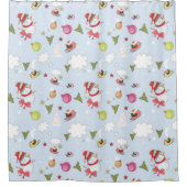 Éléments de Noël Snowman Motif Douche rideau (Devant)