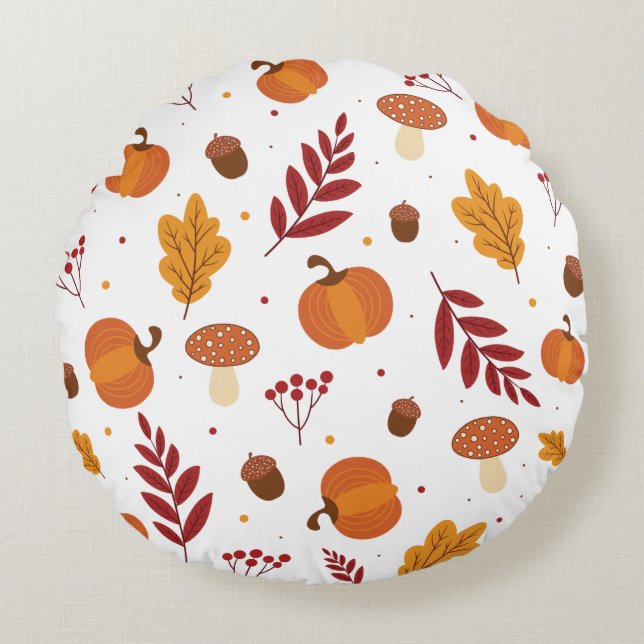 Éléments de Thanksgiving Coussin rond (Devant)