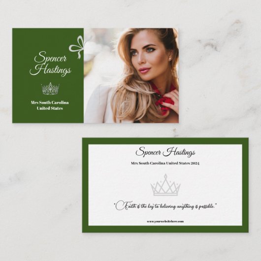 Éléments essentiels de concours Cartes de visite (Devant / Derrière)
