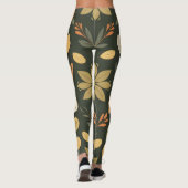 Eléments naturels élégants Leggings - Gras Digital (Dos)