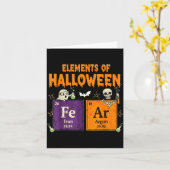 Elements Of Halloween Fear Periodically Halloween Kaart (Gele Bloem)