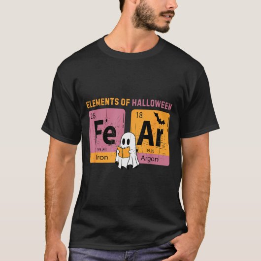 Elements Of Halloween Fear Periodically Halloween T-shirt (Voorkant)