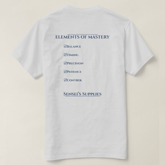 Elements of Mastery T-shirt (Design achterkant)