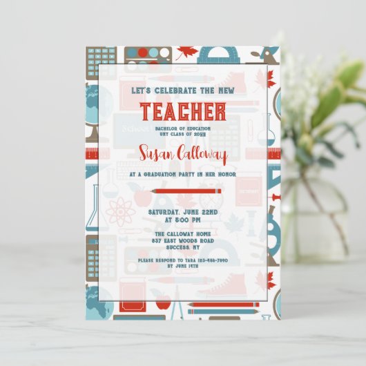 Éléments scolaires Professeur Invitations de la fê (Debout devant)