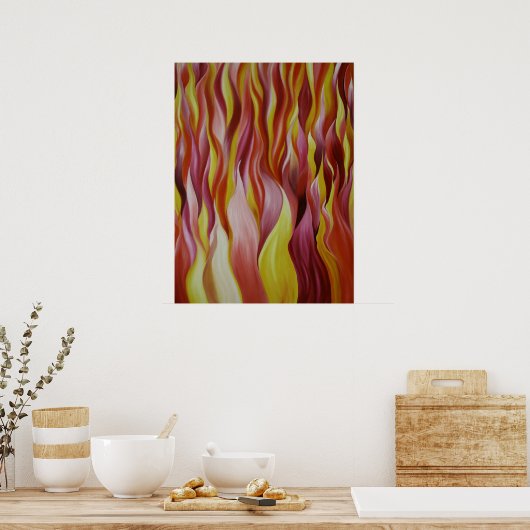 elementvuur poster (Keuken)