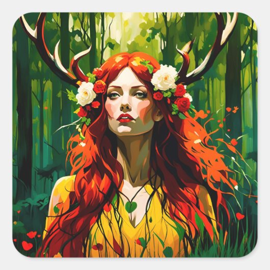 Elen of the Ways Vierkante Sticker (Voorkant)