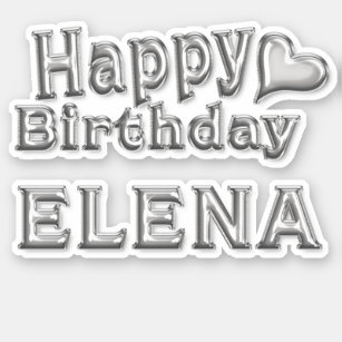 Elena Happy Birthday Autocollant Autocollant