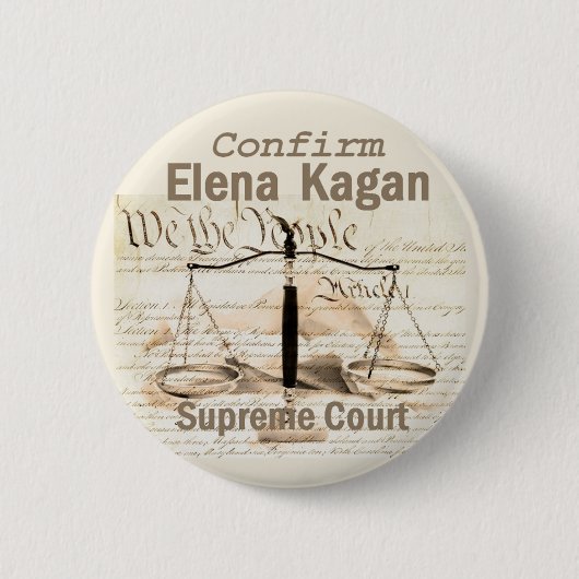 Elena Kagan Button Hooggerechtshof (Voorkant)
