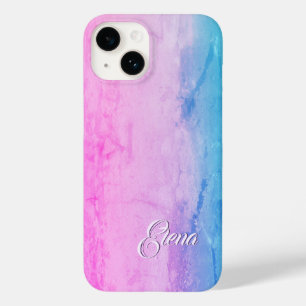 Elena naam Sjabloon, vrouwelijke kleuren roze marm Case-Mate iPhone 14 Hoesje