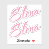 Elena Nom décoratif en rose x2 Sticker (Feuille)