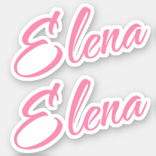Elena Nom décoratif en rose x2 Sticker