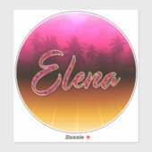 Elena Vorname Name golden pink Aufkleber Sticker (Vel)