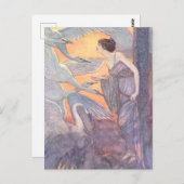 Elenore Abbott La Carte Postale Six Swans (Devant / Derrière)