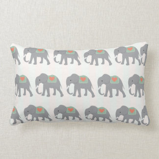  Elephans Coral Peach Mint Green Striped Kussen