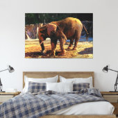 Elephant 1Design Canvas Afdruk (Insitu (Slaapkamer))